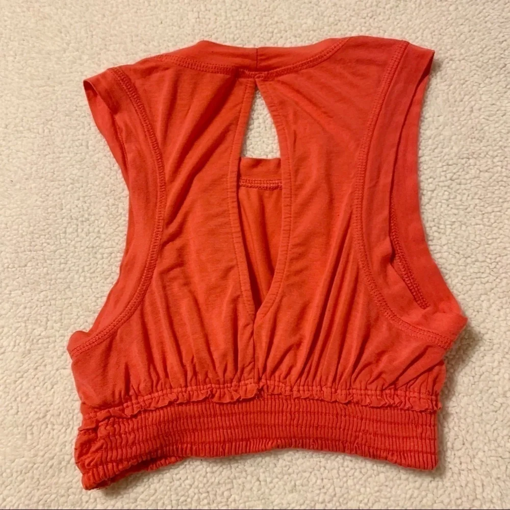 Free People Beach Morningside Crop Tank Top Bright Pink